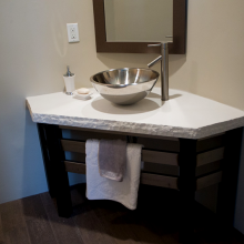 Rough Edge Granite Bathroom Countertop